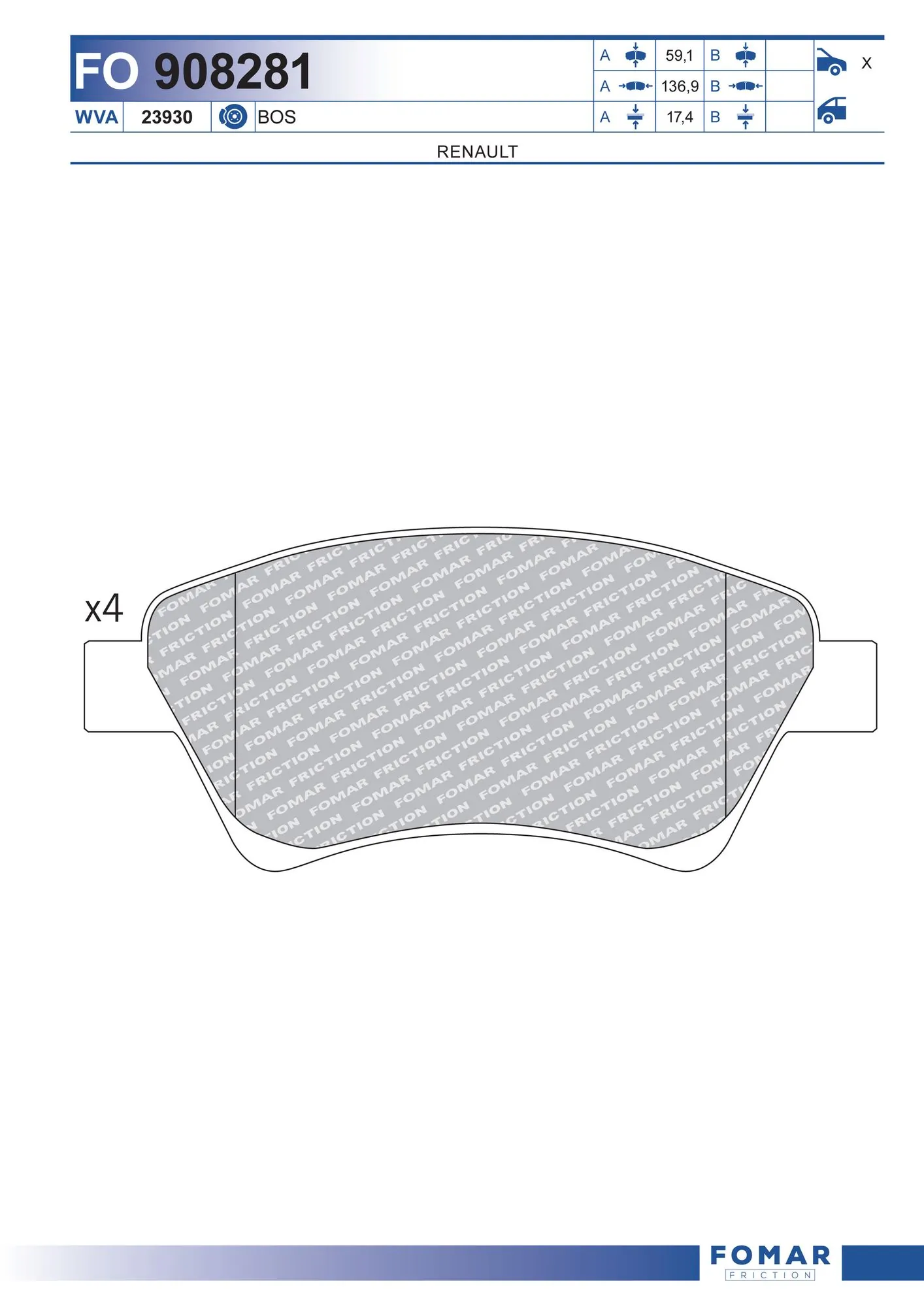 Brake Pad Set, disc brake